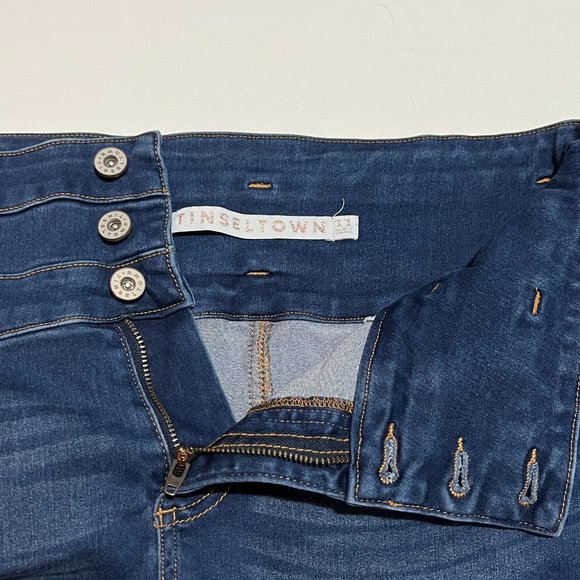 High Waisted Blue Shorts - Picture 3 of 3